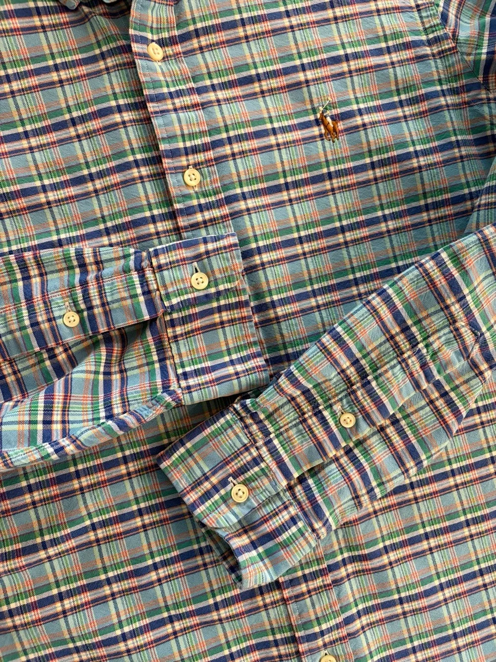 Polo Ralph Lauren‎ Plaid Button Down Shirt Size Medium Long Sleeve Preppy Pony